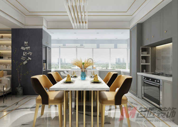 现代轻奢风格室内装修设计效果图-临沧保利天玺三居135平米