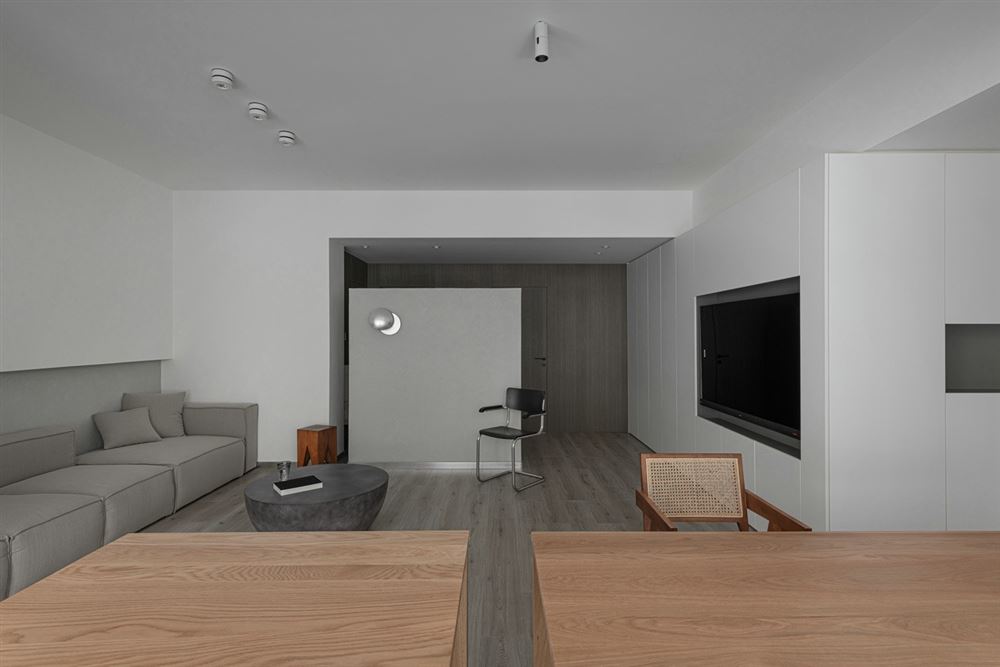 临沧室内装修创泰逸然居98平方米三居-现代极简风格室内设计家装案例
