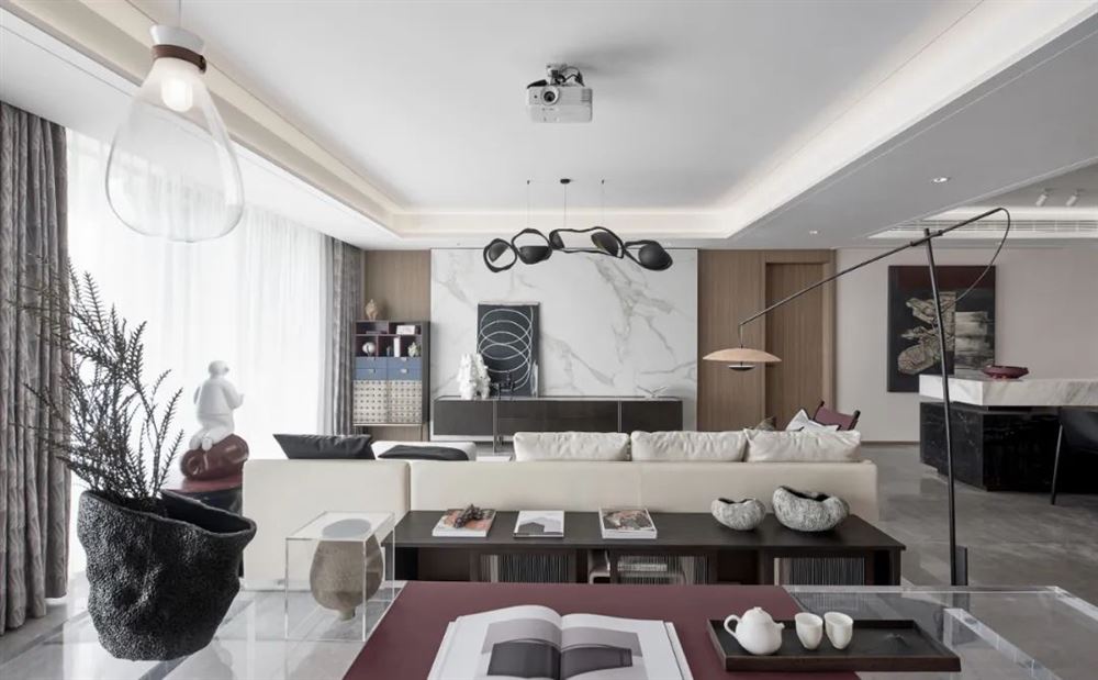 临沧室内装修洱海传奇188平米五居-新中式风格室内设计家装案例